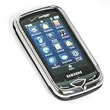 Black & Chrome Rubberized Protector Case for Samsung Reality SCH-U820