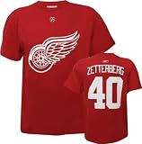 Henrik Zetterberg Detroit Red Wings Red Name and Number T-Shirt