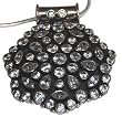 Romantic Jewelry Silver White Cut Stone Pendant 2 inches (pndt534)