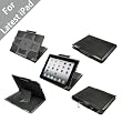 Acase (TM) iPad 3 (The New iPad) Xpin 360 Degrees Rotating Stand Case for Apple iPad 3 3rd Generation WiFi / 4G LTE Model 16GB, 32GB, 64GB NEWEST MODEL (BLACK)