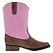 SmartFit Girls' Pink Tan Girls' Square Toe Western Boot 3 Regular