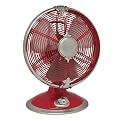 Hunter Fan Metro 10" Portable Desk Fan - Red/ Nickel