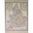 Cavallini Map of England Decoupage Gift Wrap Paper Poster