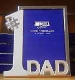 Number '# 1 Dad' Photo Frame 4x6" (Silver colour)