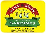 Tiny Tot Sardines in Olive Oil, 3.75-Ounce Cans (Pack of 12)