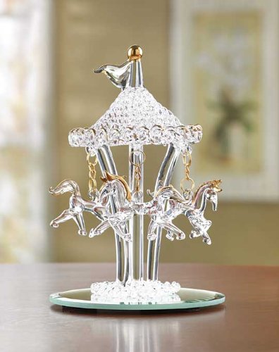 SPUN-GLASS HORSE CAROUSEL