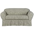 Simply Shabby Chic Floral Jacquard Sofa Slipcover Collection - Green