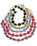 Crystal-cut bead necklace