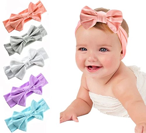 Onshine Baby Girl Headbands with Bow Elastics Head Wrap Hair Accessories for Infant