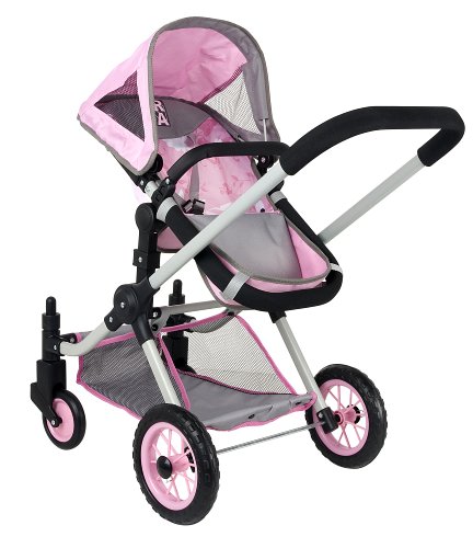 Coloma 21708 - Puppenwagen Urban Pink, 3 in 1, rosa und grau Preisvergleich
