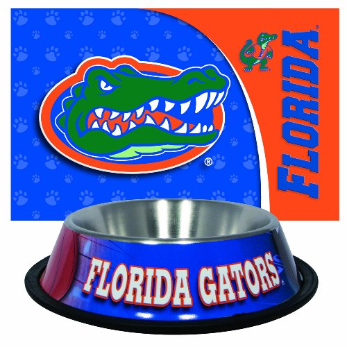 Florida Gators Pet Bowl and Mat Combo