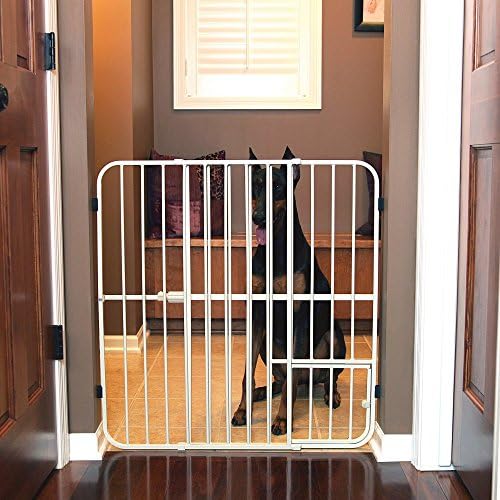 Big Tuffy Expandable Gate with Small Pet Door