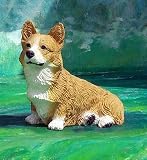 WELSH CORGI Pembroke DOG FIGURINE Sits Resin 541R