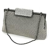 Whiting&Davis -- *Bubble Mesh crystals Clutch Pewter1 5727 -- Handbags