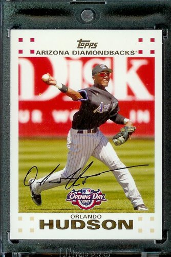 2007 Topps Opening Day #117 Orlando Hudson Diamondbacks - Mint Condition - Shipped in Protective Display Case !