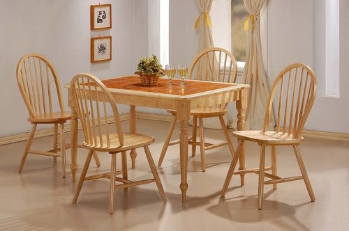 Buy All Natural Terracotta Dinette 5 Piece Dining Set By Coaster Furniture online at Discounted New and Used prices. Delivered to your door with Off-The-Bookshelf.