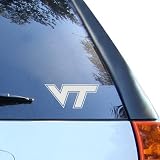 Virginia Tech Hokies 5'' x 6'' Silver Window Graphic Decal