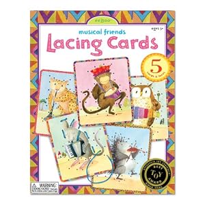 Musical Friends Lacing Cards by eeBoo