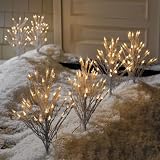 BrylaneHome Set Of 2 Pre-Lit Pathway Twig Lights