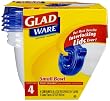 Gladware Small Bowl Food Storage with Interlocking Lids, 32-Ounce, 4-Count Packages (Pack of 6)