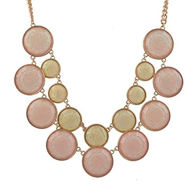 Snowman Lee European Style Chain Colorful Mixing Gemstone Gold Plated Necklace