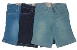 Little Girls' Denim Bermuda Shorts with Adjustable Waist