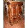 Antique India Armoire Teak Hand Carved Vaastu Cabinet