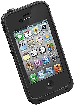 Case for iPhone 4/4s, New Waterproof Shockproof Dirtproof Snowproof Protection Case Cover for Iphone 4 4S + 1PCS 3FT White Date Cable - Black