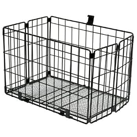 Sunlite Rear Folding Bicycle Basket, Set of 2, Black