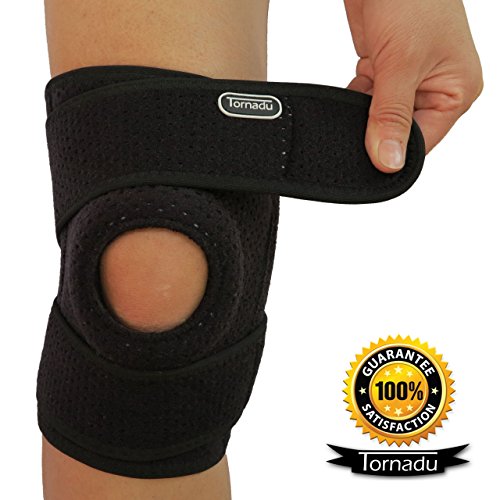 50% OFF Tornadu Neoprene Knee Brace with BONUS CROSS STRAP, Ideal For Arthritis, ACL, Meniscus,Running, Basketball