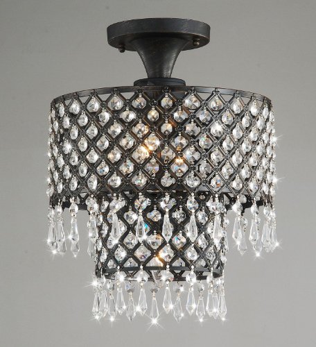 Jojospring Melinda 3-light Crystal Flush-mount Chandelier