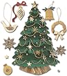 Jolees  Boutique Themed Ornate Stickers, Christmas Tree