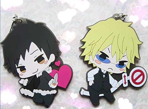 KeyChain Key Ring Cellphone Charm Phone Chain Pendant for Anime Durarara!! DRRR Izaya Orihara and Shizuo Heiwajima Flexile Rubber£¨pack of 2£©