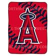 Anaheim Angels MLB Royal Plush Raschel Blanket (Big Stitching Series) (60x80")"