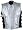 NEW BIKER MOTORCYCLE LEATHER VEST STYLISH SILVER L