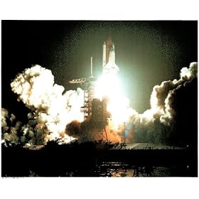 Nasa Early Morning Space Shuttle Launch Art Poster Print - 20" X 16"