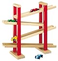 HEROS 100027332 - Holz Auto-Rennbahn 37 x 12,5 x 31,5 cm