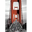 San Francisco (Golden Gate Bridge Towers) Art Poster Print - 24x36