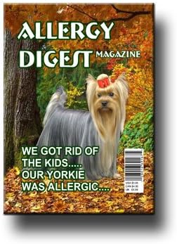 Yorkshire Terrier Allergy Rid Of Kids Fridge Magnet