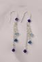 Swarovski and Sterling Silver Tri-Chain Earrings