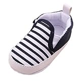 (ビグッド)Bigood ベビーシューズ 赤ちゃん 靴 男の子 ストライプ スニーカー可愛い こども シューズ 新生児 女の子 ネイビー11cm