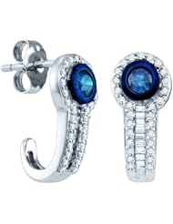 0.65CTW BLUE DIAMOND FASHION EARRINGS