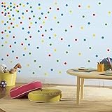 RoomMates RMK2714SCS Primary Confetti Dots Peel and Stick Wall Decals