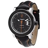 Jorg Gray JG8100-23 - Men's Swiss 3 Hand Watch, Date Display, Sapphire Crystal, Leather Strap