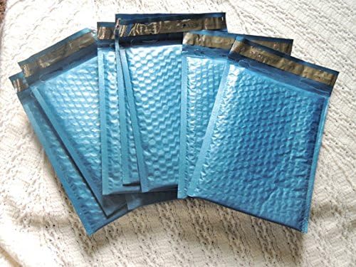 10 6x9 Metallic Blue Padded Bubble Mailers