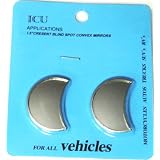 1.5 x 1.2 Crescent Blind Spot Mirrors Cars-Motorcycles-Trucks - Always by ICU APPLICATIONS