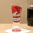 Arkansas Razorbacks Ncaa Pair Of Hand Painted 22Oz. Pilsner Glass (Set Of 2)