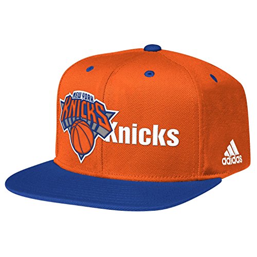 NBA New York Knicks Men's Team Nation Snapback Hat, One Size, Orange/Blue