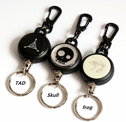 Key Ring, Stretch 60cm Rope Security key chain, ,EDC Tool,Universal telescopic,spring type, (frog)