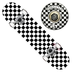 Speed Demons White Checkerboard 7.5 Complete Skateboard by